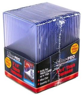 NEW* (x250) Ultra Pro THICK 100pt TOPLOADERS Jersey Card Holders 10 