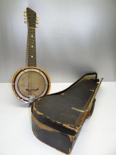   English Make Stringed Musical Instrument Miniature Wooden Banjo NR