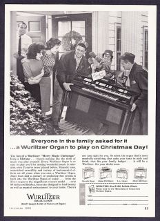1962 Wurlitzer Organ photo We Asked For It Xmas Ad