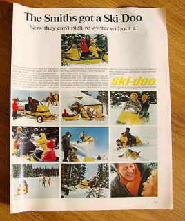 1966 Ski Doo Bombardier Snowmobile Ad The Smiths Got A Ski Doo