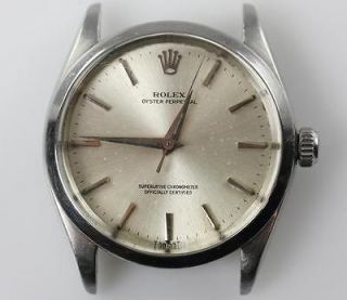 MENS VINTAGE ROLEX OYSTER PERPETUAL STAINLESS STEEL 1002 1964 NEEDS 