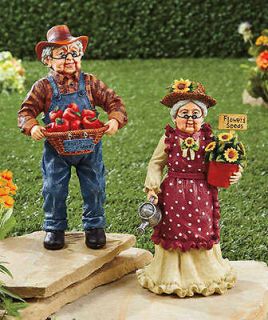 Grandpa and Grandma Grandparents Garden Statues Outdoor Yard Decor