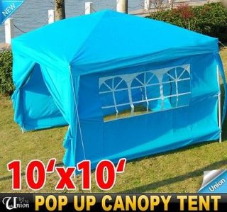 New 10x10 Outdoor Gazebo Pop Up Party Wedding Tent Canopy With 4 Walls 