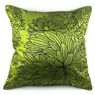 Taffeta Decor Throw Pillowcase Cushion Cover Square 17 Green 