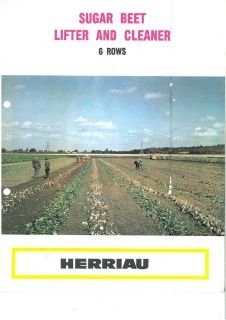 HERRIAU 6 ROW SUGAR BEET LIFTER AND CLEANER BROCHURE