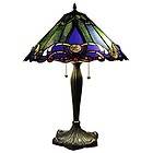   TIFFANY STYLE victorian BLUE/GREEN TABLE LAMP LIGHT LAMPS LIGHTING NEW