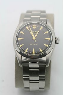Rolex 6422 Precision Oyster Perpetual Vintage Mens Watch Brevet Stamp 