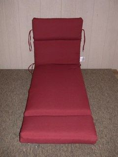 Outdoor Patio Chaise Cushion ~ Brick Red 22.5 x 74 x 4 REDUCED 