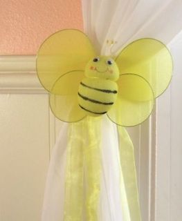 bumblebee bumble bee tie back curtain child decor room by The 
