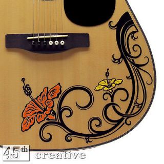 Hibiscus Flower acoustic guitar Decal fender starcaster squire custom 