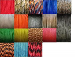 550 paracord parachute cord Mil Spec Type III 7 Strand   10 20 25 50 
