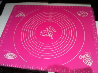 PINK* MASSIVE Fondant / Pastry Silicone Rolling Work Mat Mould 
