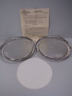 PAMPERED CHEF FLAN PAN 10 Metal LOT OF 2 Instructions NEW Make Great 