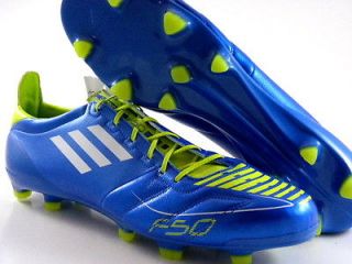 Adidas F50 Adizero TRX Fg Blue/White Leather LE Soccer Futball Cleats 