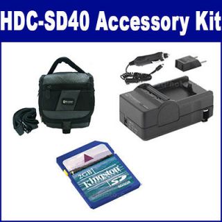 Panasonic HDC SD40 camcorder Accessory Kit By Synergy, Charger, Case 