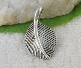 30pcs Tibetan silver feather charms FC10294