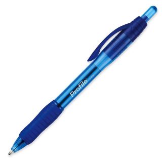 12 Papermate Profile Blue Retractable Pens 1.4mm Ball Point Dozen