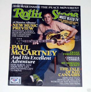 Paul McCartney Autograph Signed Rolling Stone Beatles PROOF PSA DNA 