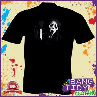 Halloween Costume Horror Scary Mask Scream Inspired Fancy Mens T Shirt