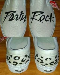 LMFAO Custom Party Rock Vans slip on shoes Cheebra winner chooses size