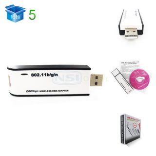   .11b/g/n 150Mbps USB Wifi Wireless Lan Internet Adapter Card (Lots 5
