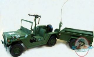   Soldier M151 A2 Jeep MUTT with Trailer M60 gun by 21st Century Toy