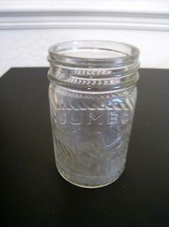 Vintage Jumbo Peanut Butter 10 1/2 oz Glass Jar Frank Tea & Spice 