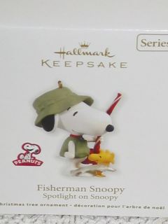 NIB 2012 Hallmark Peanuts Fisherman Fishing Snoopy Series #15 Ornament 