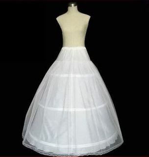  Petticoat 3 Hoop 1 Layer Crinoline Underskirt Slip Wedding Petticoat 