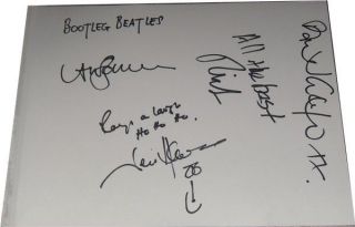 Bootleg Beatles SIGNED AUTOGRAPHS MTVs Most Wanted Extremely RARE 