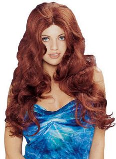 Adult Deluxe Little Mermaid Womans Costume Hair Wig