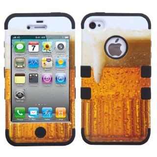 Beer Food Fight Collection/Black TUFF Hybrid Snap on Cover For APPLE 