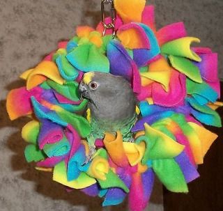 Small Parrot Snuggie, Fleece,Stainle​ss Steel Ring, Quick Link,Fuzzy 