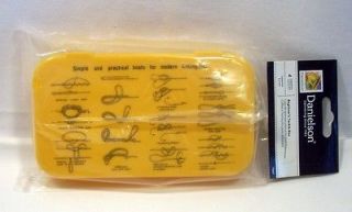 Danielson Beginners Tackle/Storage Box Yellow w/Knots Pictures Flies 