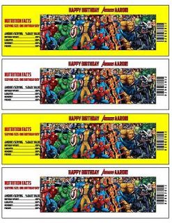   AVENGERS Printable Birthday Party Water Bottle Labels   Digital File