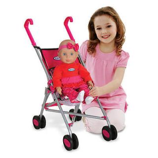 Graco Umbrella Doll Stroller in Hot Pink and Black Diamond Print