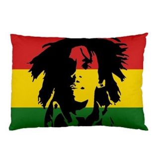 Reggae Rasta Ethiopian Flag Pillow Case+Free Gift.