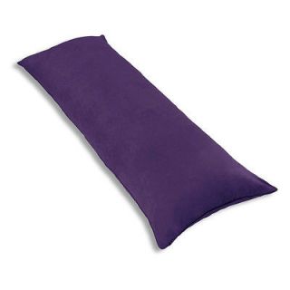 PC Purple Body Pillow Zippered Case Soft Micro Suede New 20x54 