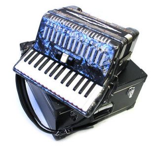 New Gray 32 Bass Piano Accordion 3 Switch 30 Key w/Case, Straps 