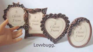 Mini Picture Frame Bronze fits American Girl Dollhouse MOST 