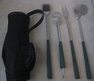   Themed BBQ Grilling Tools in Golf Bag Brand New 5 PIeces By Oneida