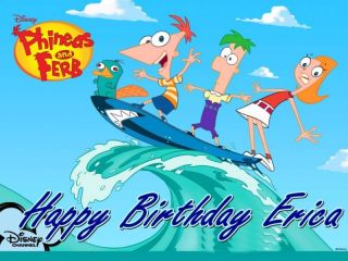 PHINEAS AND FERB Frosting Sheet Edible Cake Topper