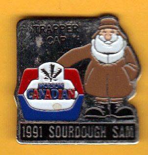 Molson Canadian   1991 Sourdough Sam   Trapper Cap   Collector Pin