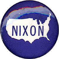 Unusual 1968 Richard Nixon U.S. Map Campaign Button