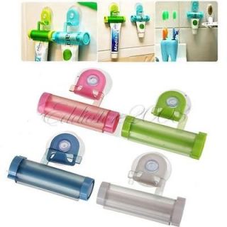 Plastic Rolling Toothpaste Tube Squeezer Dispenser Partner Holder 