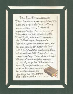  Bible TEN COMMANDMENTS Christian LOVE LORD GOD verses poems plaques