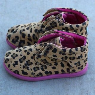 TOMS Leopard Botas Boot (Toddler) Size T 11 Leopard/Pink