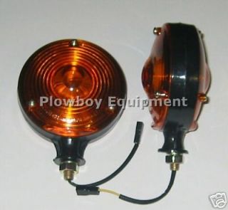 Ford New Holland Amber Safety WARNING Lamp LIGHT PAIR 12 Volt