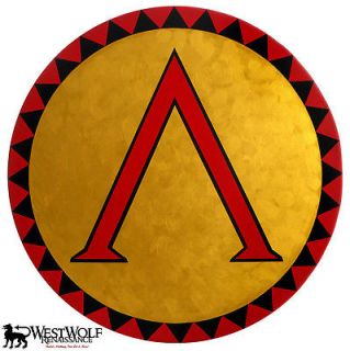 Round Gold Greek Lambda SHIELD   sca/larp/spart​an/armor
