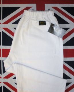 White pizza chef food industry painters 100% cotton pants trousers L&G 